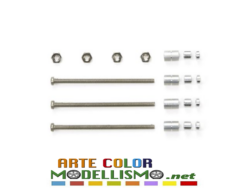 Mini 4wd Tamiya ITEM 15407 SET VITI C 40mm ACCIAIO STAINLESS STEEL CREW