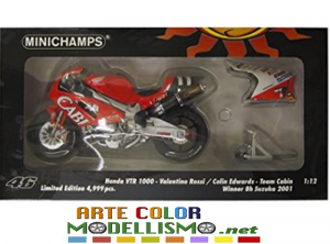 MINICHAMPS PMA ITEM 122 011446 HONDA GP SUZUKA 2001 VALENTINO ROSSI 1/12 SCALE