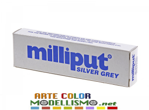 MILLIPUT STUCCO EPOXY PUTTY SILVER GREY TWO PART / DUE COMPONENTI 114g