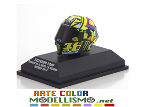 MINICHAMPS PMA ITEM 399 170056 CASCO / HELMET MOTO GP 2017 TRIBUTE VALENTINO ROSSI 1/8 SCALE