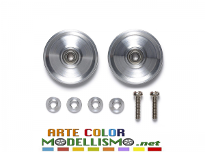 MINI 4WD TAMIYA ITEM 15522 17 mm ROTELLE ALLUMINIO ALUMINUM BALL RACE ROLLERS RINGLESS