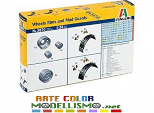 ITALERI ITEM 3870 WHEELS RIMS and MUD GUARDS CERCHI 1/24 SCALE SERIES TRUCKS