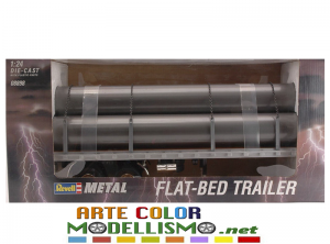 REVELL ITEM 8898 METAL DIE-CAST FLAT BED TRAILER 1/24 SCALE SERIES TRUCKS RIMORCHIO