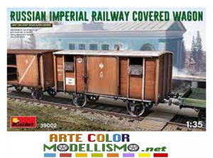 MINIART ITEM 39002 Russian Imperial Railway Covered Wagon MILITARY 1/35 SCALE
