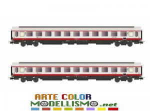 HORNBY RIVAROSSI HR 4283 Set di 2 carrozze UIC-Z di 2^ cl. livrea Frecciabianca FS TRENITALIA HO 1/87