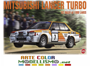 PLATZ HOBBY NUNU MODEL KIT ITEM 24018 MITSUBISHI LANCER TURBO 1000 LAGHI 1982