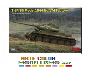 RYEFIELD RFM MODEL KIT ITEM 5040 T-34/85 Model 1944 No.174 MILITARY 1/35 SCALE