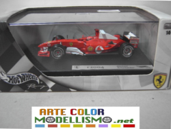 MATTEL HOT WHEELS ITEM B 6206 FERRARI F2004 SCHUMACHER F1 1/43 SCALE DIE CAST MODEL