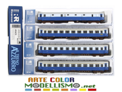 HORNBY RIVAROSSI HR 4275 Set 4 carrozze passeggeri " Treno Azzurro " FS TRENITALIA HO 1/87