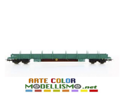 HORNBY RIVAROSSI HR 6485 Carro pianale a carrelli con stanti Res FS TRENITALIA HO 1/87