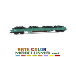 HORNBY RIVAROSSI HR 6486 Carro pianale carico di Carrelli Coperti FS TRENITALIA HO 1/87