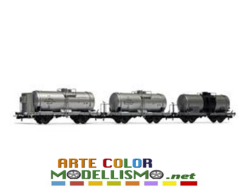 HORNBY RIVAROSSI HR 6489 set di 3 carri serbatoio a 2 assi FS TRENITALIA HO 1/87