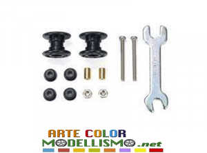 MINI 4WD TAMIYA ITEM 15529 Plastic Double Rollers Low friction 13mm BLACK 1/32 scale