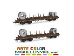 HORNBY RIVAROSSI HR 6478 set di 2 carri pianale Rhmms-X Scala HO FS