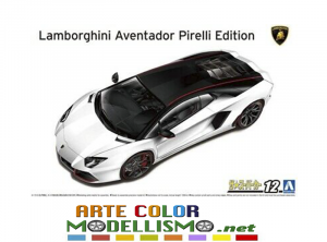 AOSHIMA ITEM 61213 LAMBORGHINI AVENTADOR PIRELLI EDITION 1/24 SCALE MODEL