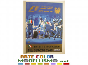 ORIGINAL POSTER – MANIFESTO – LOCANDINA 35×48 F1 GP ITALIA / MONZA 1999