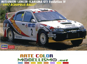 HASEGAWA ITEM 20593 MITSUBISHI LANCER CARISMA GT RALLY 1997 1/24 SCALE KIT