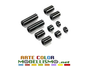 MINI 4WD TAMIYA ITEM 95481 Distanziali in alluminio / ALUMINUM SPACER Black