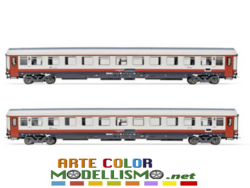 HORNBY RIVAROSSI HR 4355 set di 2 carrozze UIC livrea Frecciabianca FS TRENITALIA HO 1/87