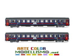 HORNBY RIVAROSSI HR 4357 set di 2 carrozze UIC livrea Intercity Notte Basic FS TRENITALIA HO 1/87