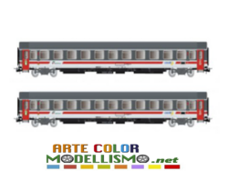 HORNBY RIVAROSSI HR 4356 set di 2 carrozze livrea " Intercity Giorno " FS TRENITALIA HO 1/87