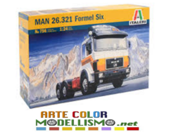 ITALERI ITEM 756 CAMION MAN 26.321 FORMEL SIX 1/24 SCALE SERIES TRUCKS