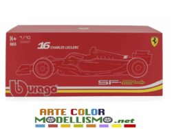 BURAGO 16821 L FERRARI F1 SF24 GP MONZA WINNER LECLERC 1/18 SCALE DIE CAST MODEL
