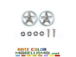 MINI 4WD TAMIYA ITEM 95397 ROTELLE ALLUMINIO 19mm ALUMINUM ROLLERS w/plastic rings BLUE