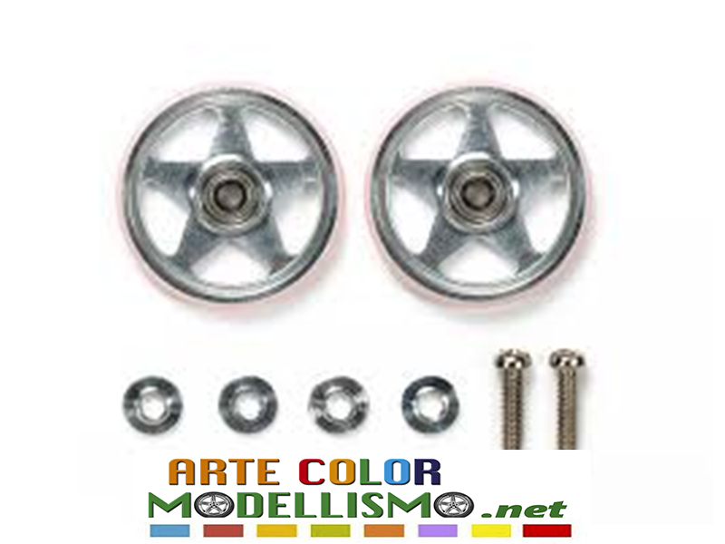 MINI 4WD TAMIYA ITEM 95438 ROTELLE ALLUMINIO 19mm ALUMINUM ROLLERS w/plastic rings PINK