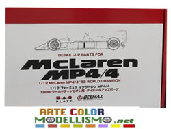 BEEMAX ITEM E12002 McLAREN MP4/4 1988 detail up set 1/12 GRAND PRIX COLLECTION