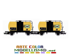HORNBY RIVAROSSI HR 6566 set di 2 carri CISTERNA API SCALA 1/87 HO FS