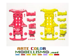 MINI 4WD TAMIYA ITEM 95356 VS TELAIO CHASSIS FLUORESCENT PINK / YELLOW
