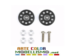 TAMIYA MINI 4 WD 92458 ALUMINUM ROLLERS ROTELLE 13mm RINGLESS BLACK