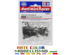MINI 4WD TAMIYA ITEM 95233 Set VITI ACCIAIO NERE BLACK STAINLESS STEEL SCREW