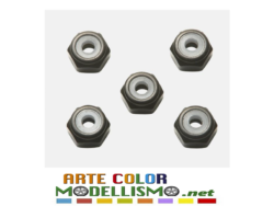 MINI 4WD TAMIYA 95719 DADI 2mm Autobloccanti BLACK ALUMINUM LOCK NUT